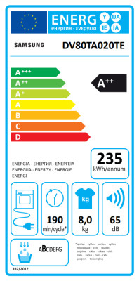 Parní sušička Samsung DV80TA020TE/LE