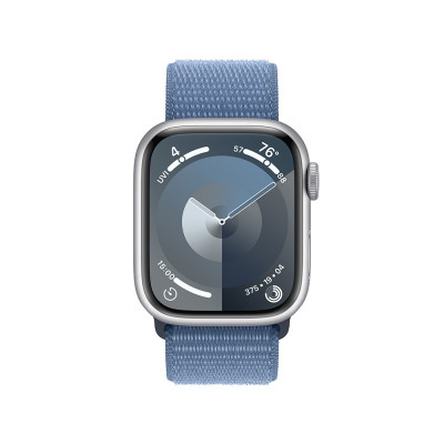 Apple Watch S9 Cell 45mm Silver Alu, Blue Sport L.