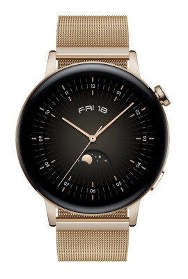 HUAWEI Watch GT 3 42mm Light Gold Gold Milan Strap