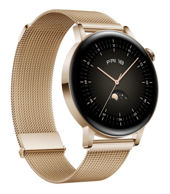 HUAWEI Watch GT 3 42mm Light Gold Gold Milan Strap