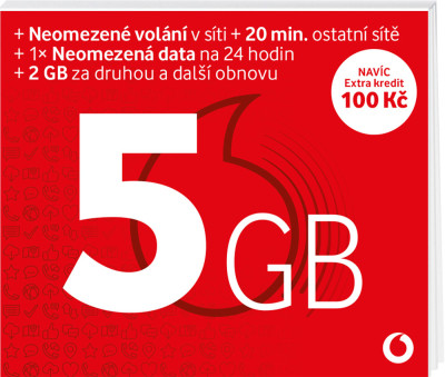 Vodafone Předplacenka 5GB