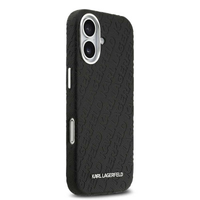 Karl Lagerfeld Grained PU MagSafe iPhone 17 Black