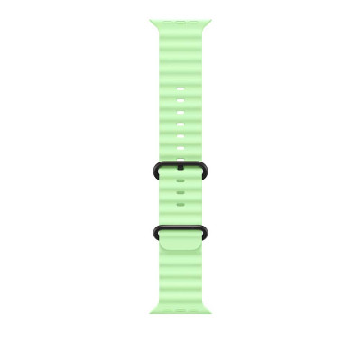 49mm Neon Green Ocean Band - Black Titanium Finish