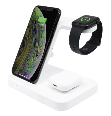 FIXED Powerstation s bezdrátovým nabíjením, White