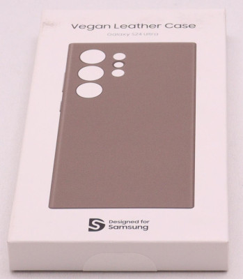 Samsung Vegan Leather Case Galaxy S24 Ultra, Taupe