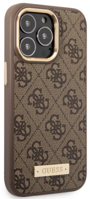 Guess PU 4G MagSafe Case iPhone 14 Pro, Brown