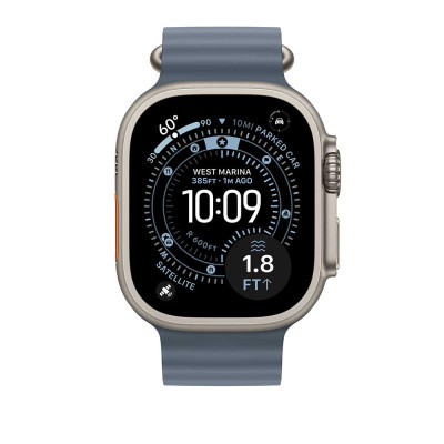 Apple 49mm Anchor Blue Ocean Band Natural Titanium