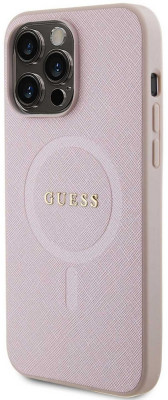 Guess Saffiano MagSafe kryt iPhone 15 Pro Max,Pink
