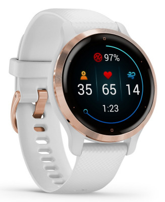 Garmin Venu2S Rose Gold/White Band
