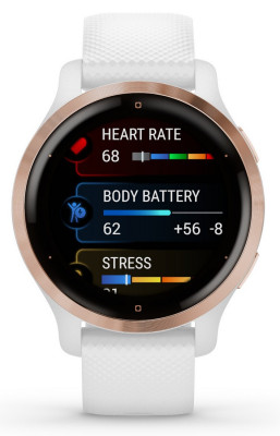 Garmin Venu2S Rose Gold/White Band