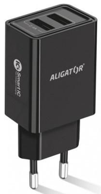 Aligator DC adaptér smart IC s 2xUSB výstupem 2,4A