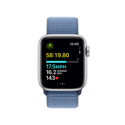 Apple Watch SE 40mm Silver, Blue Sport Loop