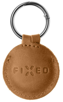 FIXED Case for AirTag z pravé hovězí kůže, Brown