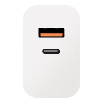 OBAL:ME cestovní nabíječka USB-A + USB-C 25W White