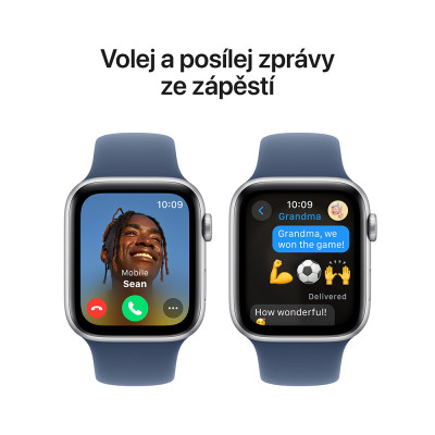 Apple Watch SE 44mm 2024 Silver, Denim SB,S/M