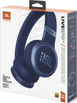 JBL Live 670NC bezdrátová stereo sluchátka, Blue