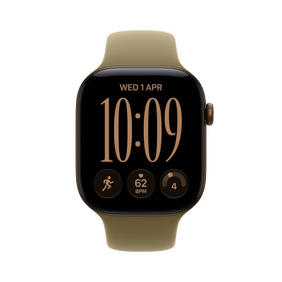 Apple Watch Series 12 Cellular 42mm Dark Bronze, Olive Sport Band, S/M