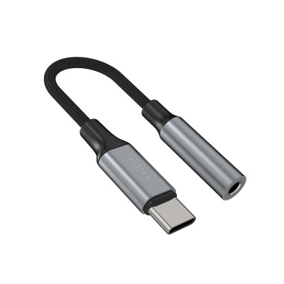 FIXED Link USB-C na 3,5mm hliníková redukce, Grey