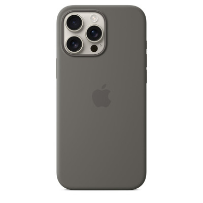 iPhone 16 Pro Max Silicone Case MagSafe Stone Grey