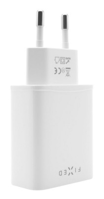 FIXED síťový nabíječ s USB-C výstupem, 20W, White