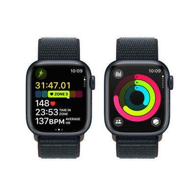 Apple Watch S9 Cell 45mm Midnight Alu,Mid Sport L.