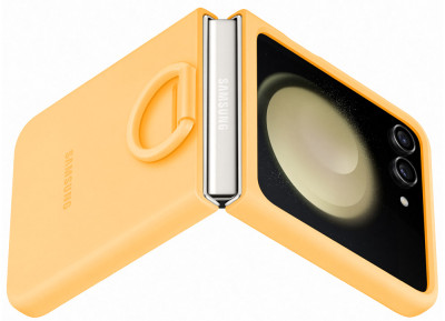Samsung Silicone Case with Ring Z Flip 5, Apricot