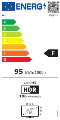 65" TCL 65Q6C 4K QD-MiniLED 144Hz SMART Google TV