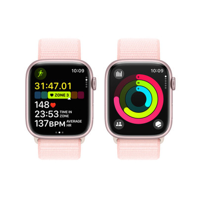 Apple Watch Series 9 45mm Pink, Pink Sport Loop