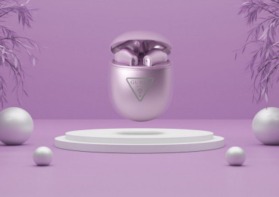 Guess True Wireless Triangle Logo Stereo, Purple