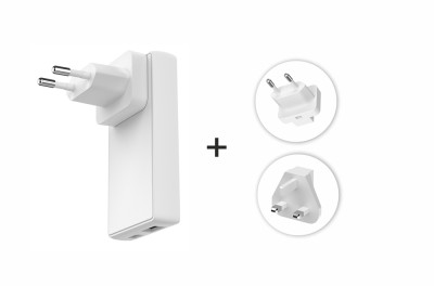 SWISSTEN GaN travel nabíječka USB-C+USB-A 45W