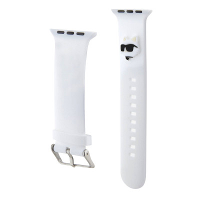 Karl Lag. Choupette Head řemínek Apple 38/40,White