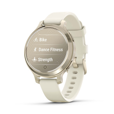 Garmin Lily 2 Active, Lunar Gold / Bone Silicone Band