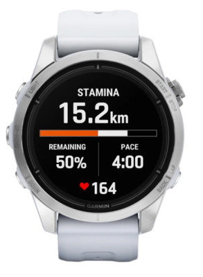 Garmin epix Pro Glass, 42mm, Silver/White Band