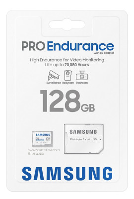Samsung micro SDXC 128GB PRO Endurance + SD adapté