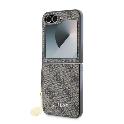 Guess 4G Charm Hard Case Z Flip6/Flip7 FE, Brown