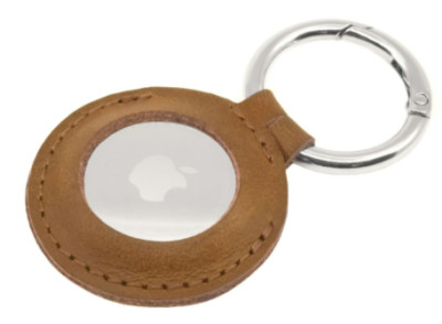 FIXED Case for AirTag z pravé hovězí kůže, Brown