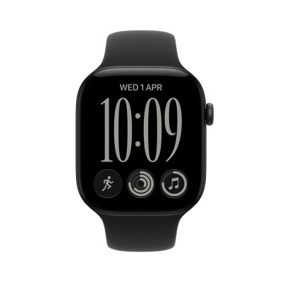Apple Watch Series 12 Cellular 42mm Black, Black Sport Band, S/M