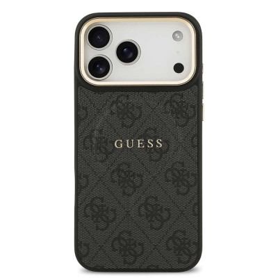 Guess 4G Gold Frame MagSafe iPhone 17 ProMax Black