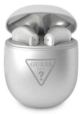 Guess True Wireless Triangle Logo Stereo, Silver