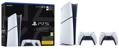 PlayStation 5 Digital Edition, 825GB + 2x ovladač Dual Sense