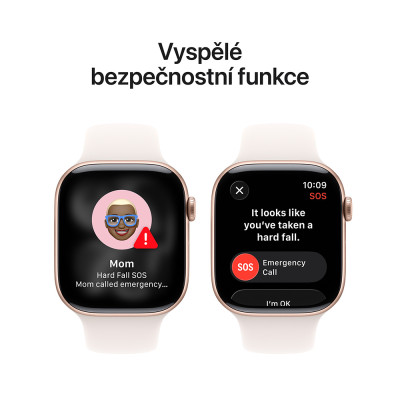 Apple Watch Series 11 GPS + Cellular 46mm Rose Gold Aluminium Case with Light Blush Sport Band - S/M
