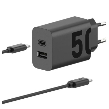 Motorola TurboPower 50W Duo USB-C/A + USB-C kabel