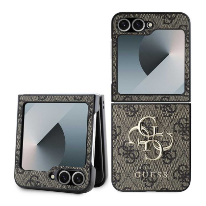 Guess 4G Metal Logo Case Sam. Galaxy Z Flip6,Brown