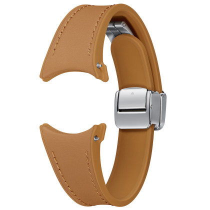 D-Buckle Hybrid Eco-Leather Band Slim, S/M, Camel