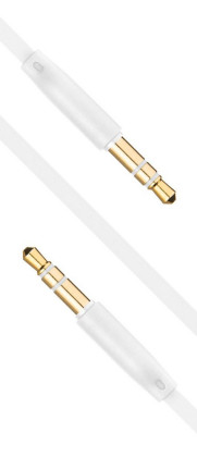 FIXED audio AUX kabel 2 x 3,5 mm jack, 1m, White