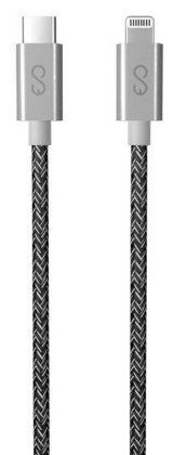 Epico pletený USB-C to Lightning kabel Space Grey