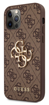 Guess Big 4G Metal Logo Case iPhone 12/12Pro,Brown