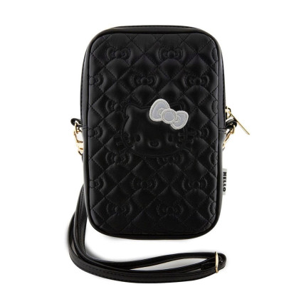 Hello Kitty PU Leather Quilted Pattern Kitty Head