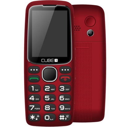CUBE1 S300 senior tlačítkový telefon - Red