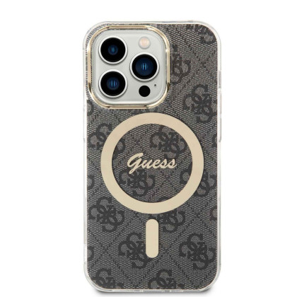 Guess IML 4G MagSafe kryt iPhone 15 Pro, Black